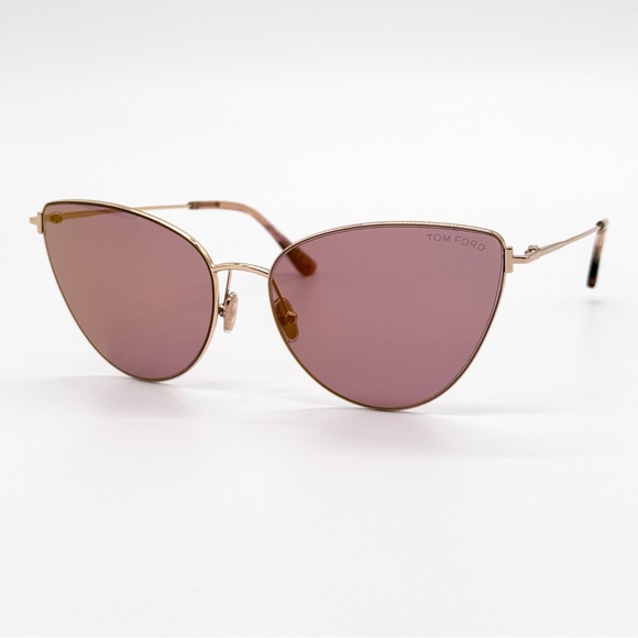 NEW TOM FORD ANAIS-02 TF1005 28Z WOMEN SUNGLASSES FT1005/S GOLD BROWN EYEWEAR - Picture 2 of 11